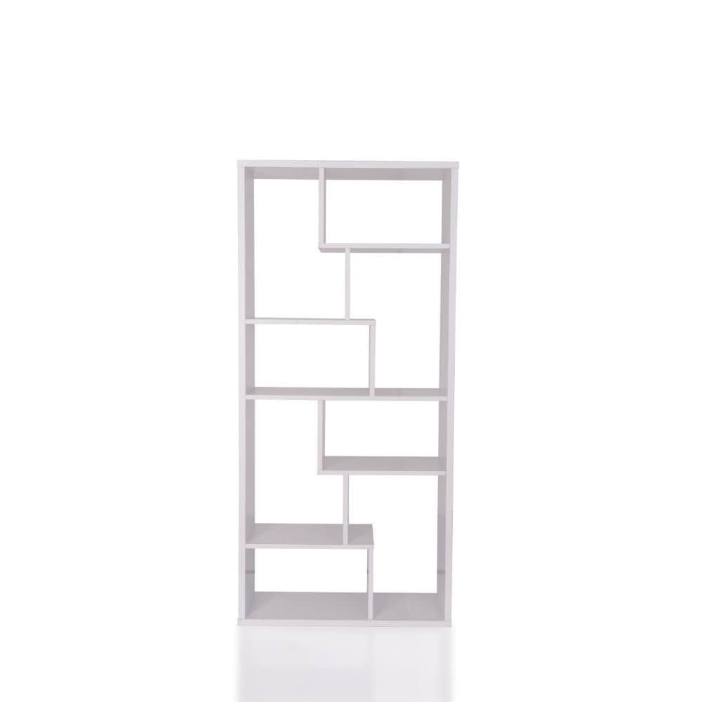 White 6 Shelf Rectangular Cube Bookshelf M1649