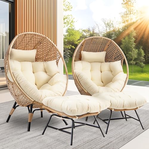 Oversized Egg Chair with Ottoman R953425