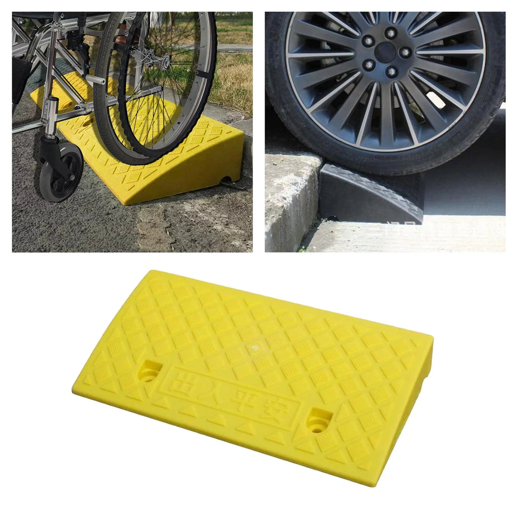 Portable Skidproof Wheelchair Ramp 7cm Yellow M18640