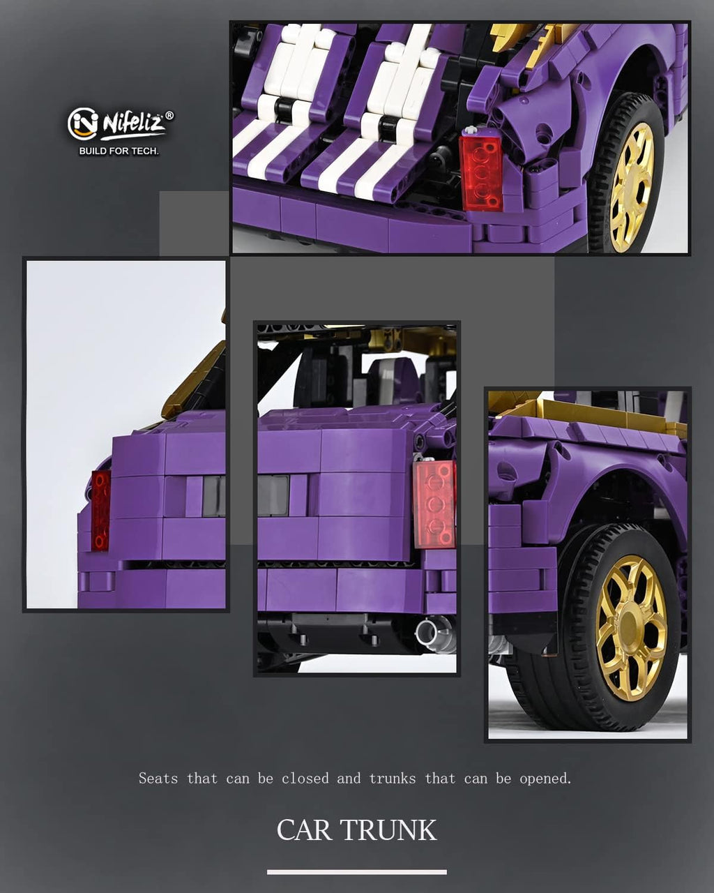 3,161 Pieces Sport Utility Car Building Kit P81077