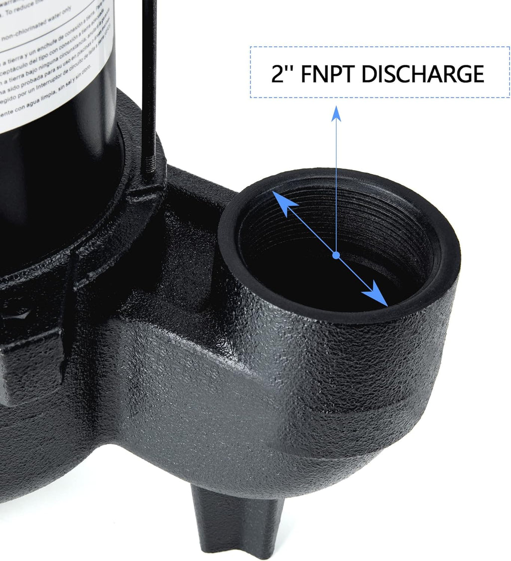 Cast iron submersible sewage pump with tether float switch V862