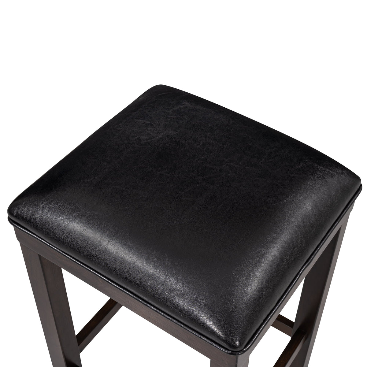 4-Piece Counter Height Table Set with Leather Padded Stools S957445
