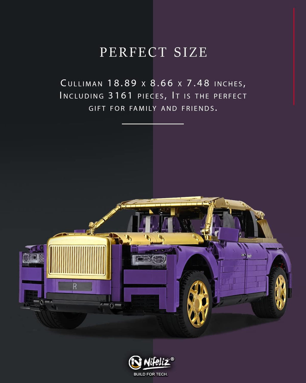 3,161 Pieces Sport Utility Car Building Kit P81077