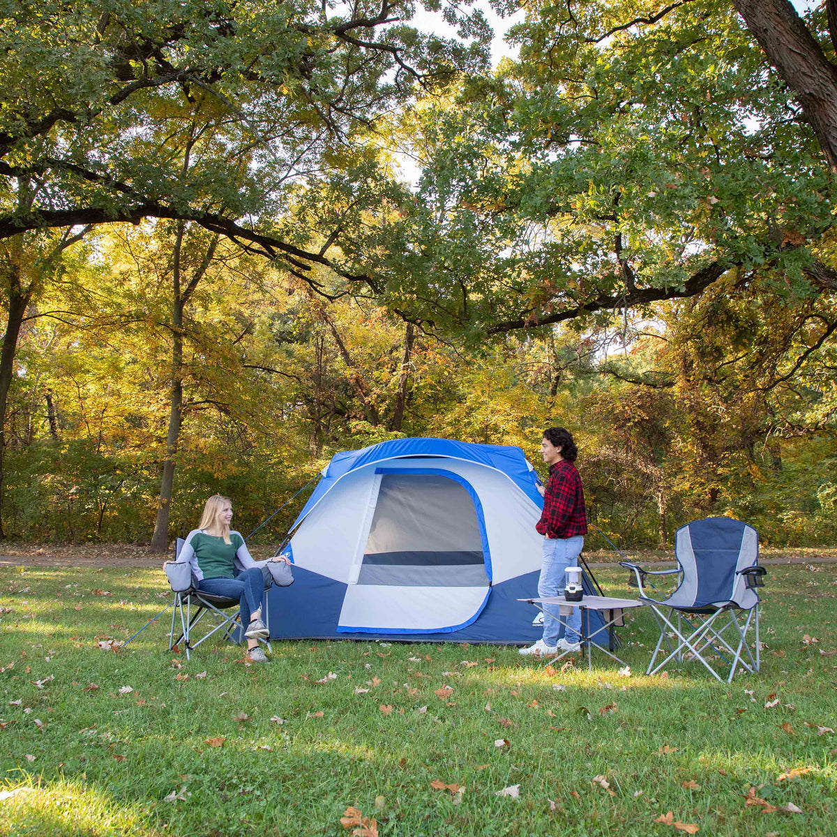 6-Person Instant Cabin Tent with LED Lighted Hub X825003
