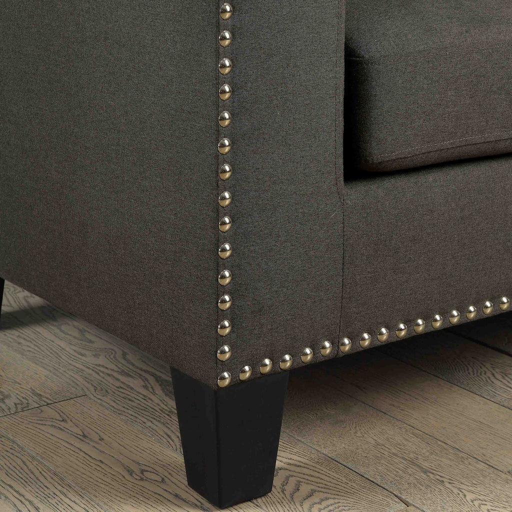 Contemporary Faux Linen Sofa Y415