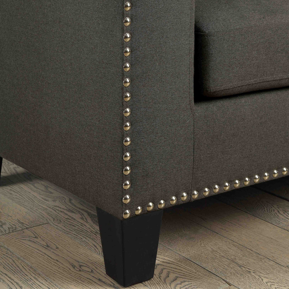 Contemporary Faux Linen Sofa Y415