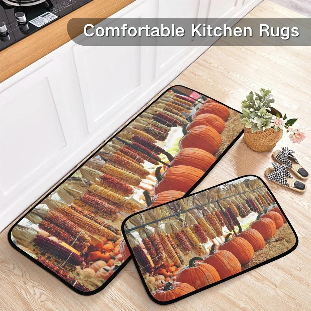 Kitchen Rugs Set of 2 Washable Floor Runner Area Rug Z868722