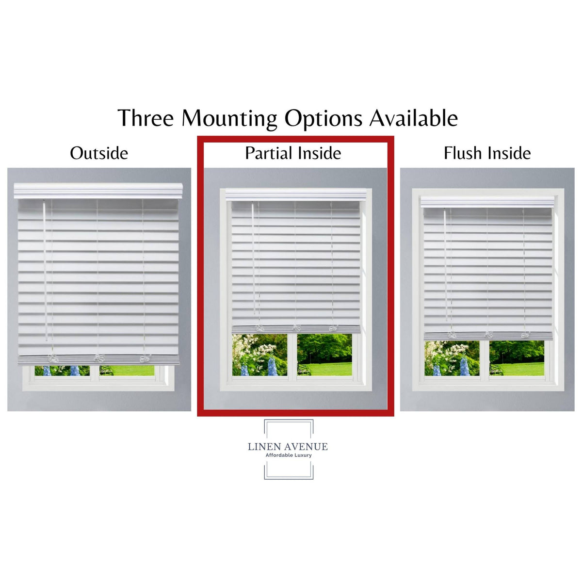 White Faux Wood Blinds T688584