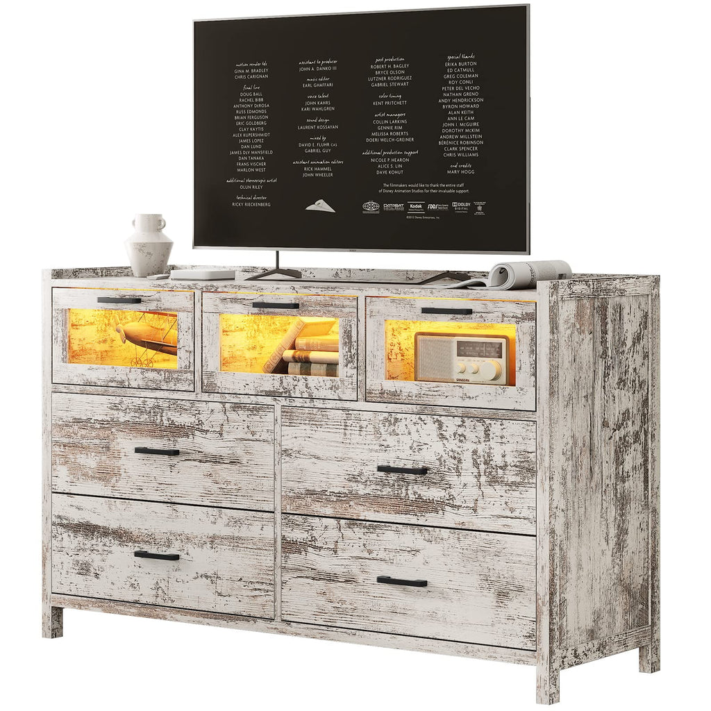 Black 7 Drawer Dresser U462