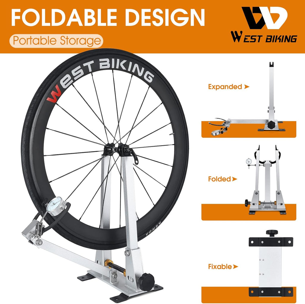 Wheel Truing Stand with Spoke Wrench for 16-29” 700C Bike Wheel S4206