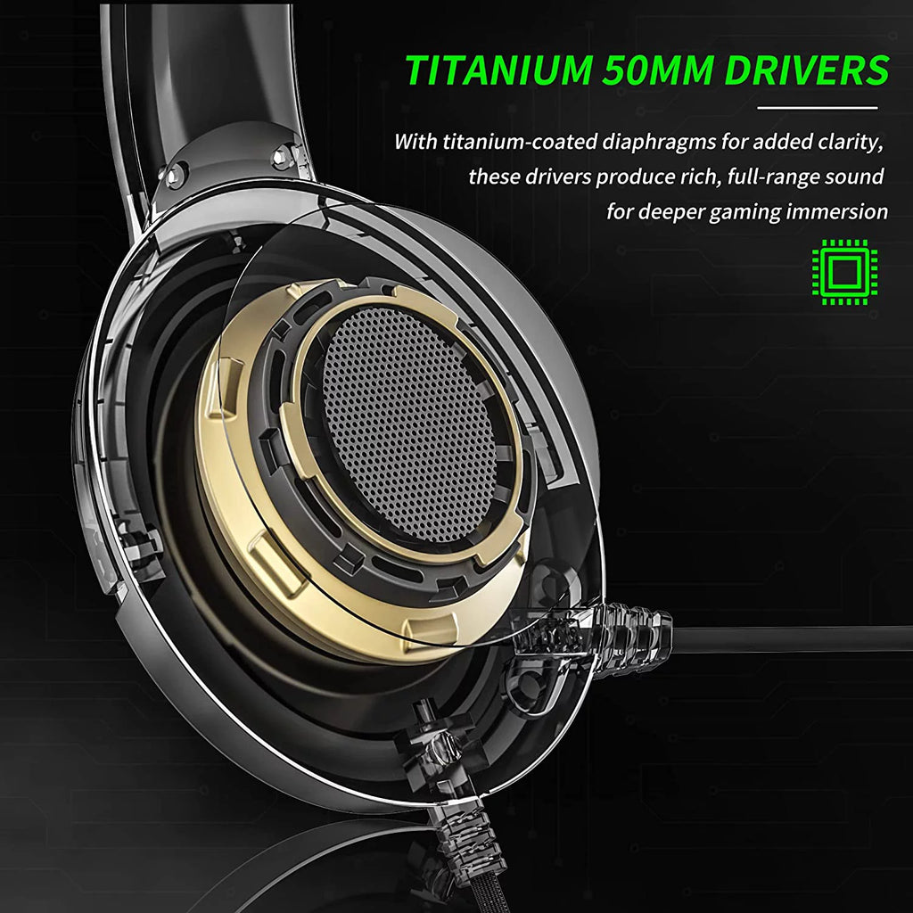 Green Gaming Headset with Microphone O79556