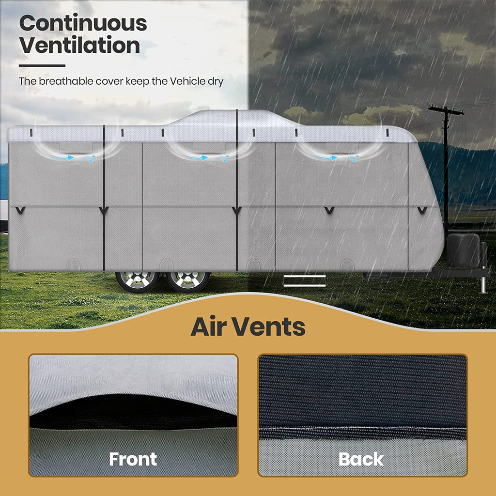 300D Travel Trailer RV Cover with 4 Tire Covers C15978