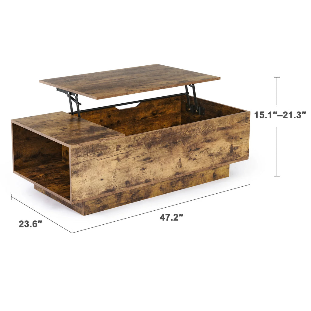 Lift Top Wooden Coffee Table with Storage Compartment S36653