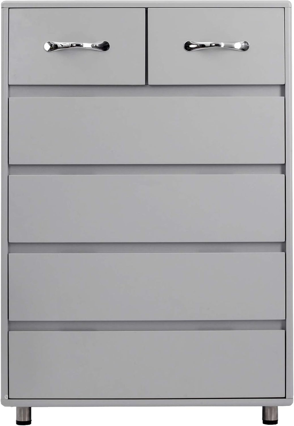 Three Drawers and Three Doors Storage Drawer File Cabinet Side Table Grey P29790
