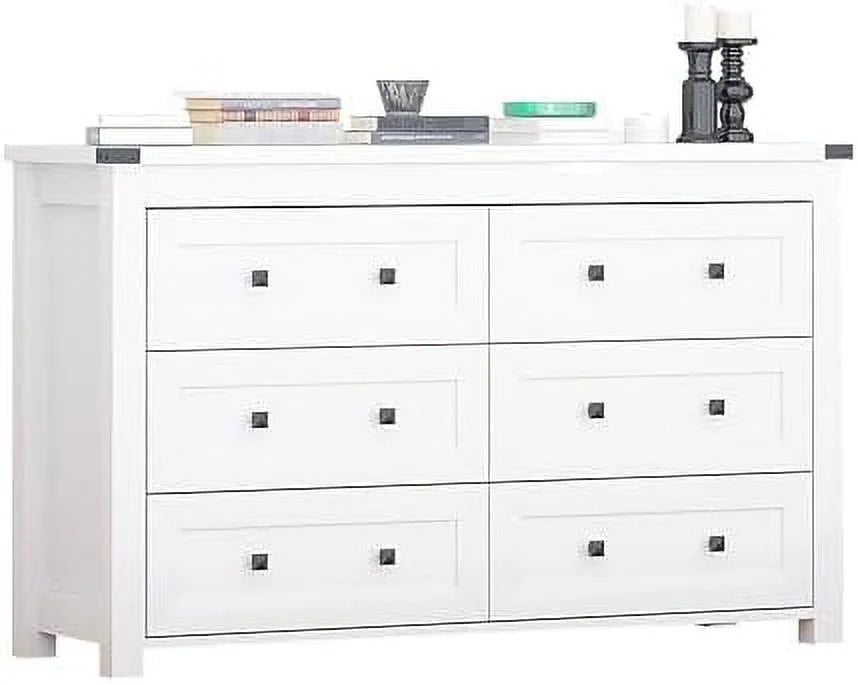Farmhouse 6 Drawer Wood Dresser I236