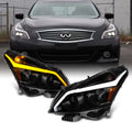 Black Smoked LED Projector Headlights D59260
