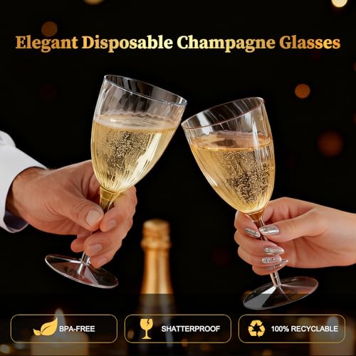 16 Pack 6oz Clear Champagne Flutes B8267