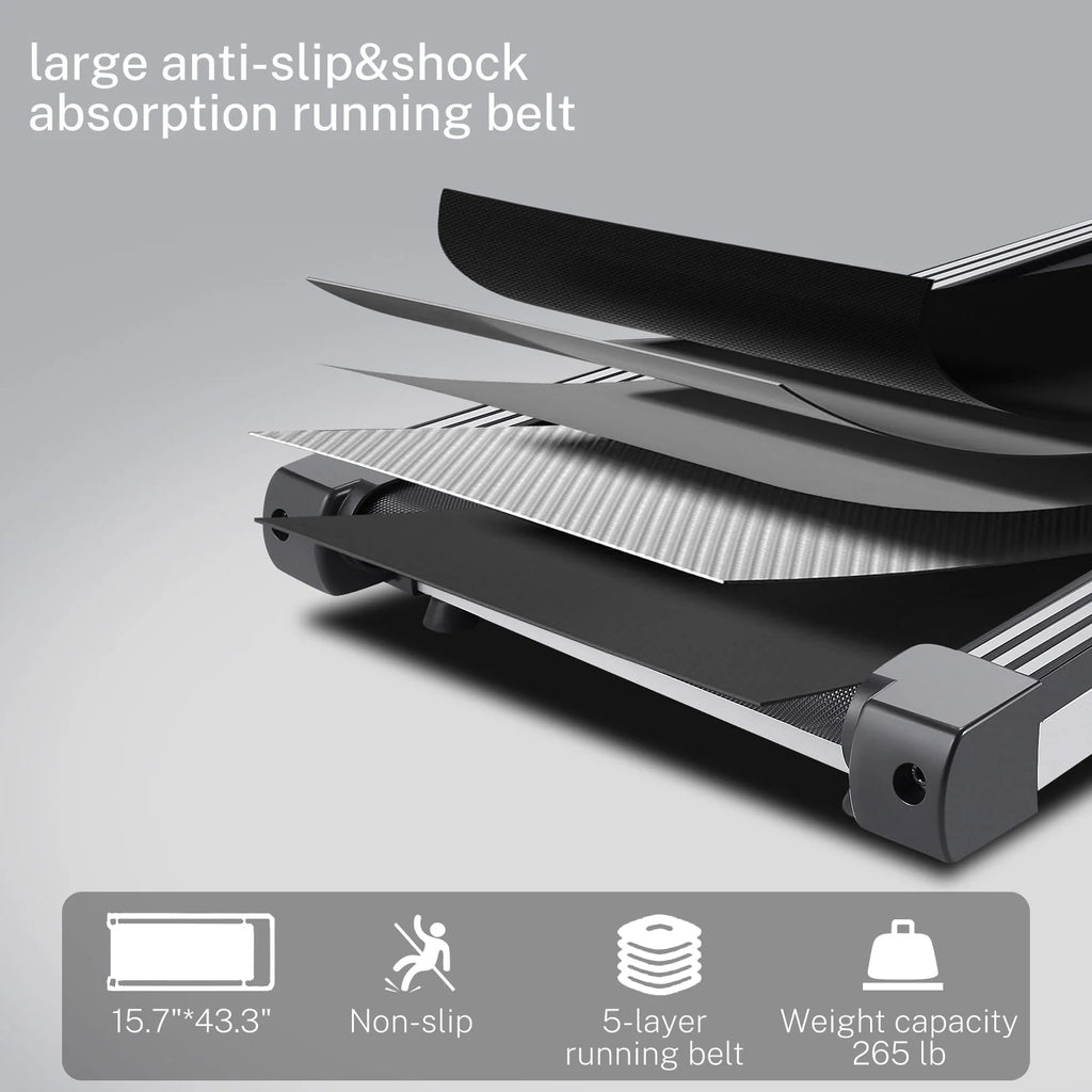 Silver Treadmill with 10 HD Touchscreen and 36 Preset Programs F4743