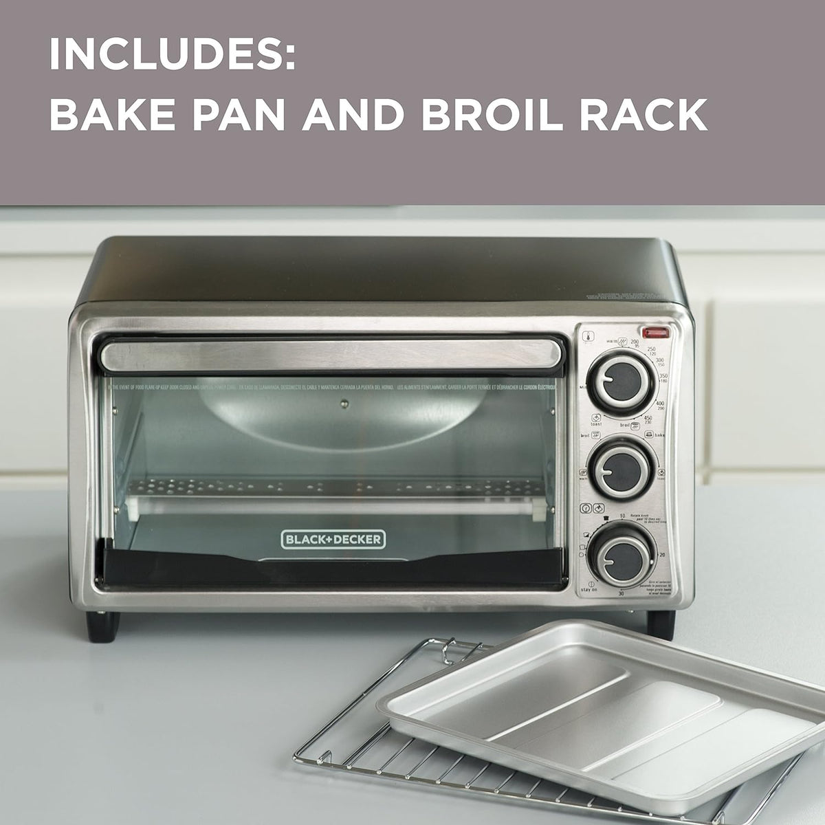 4-Slice Stainless Steel Toaster Oven L367