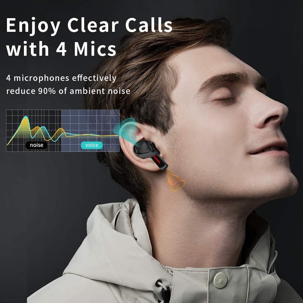 True Wireless Earbuds with 4 Noise Cancelling Microphones, ANC 8.0, Touch Control, USB C, 40H Playtime J355