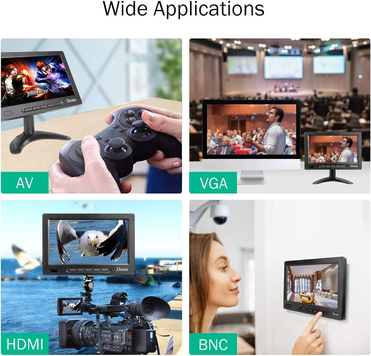 8 Inch IPS Metal Housing HDMI Monitor with Wall Bracket, Pack of 2 Y58329