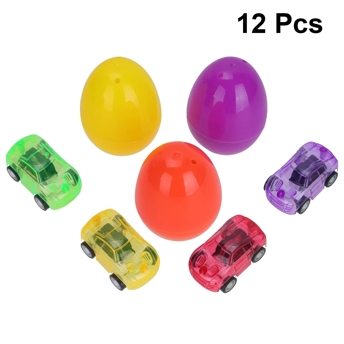12 Set Easter Surprise Egg and Car Toy for Children Toddlers W73824