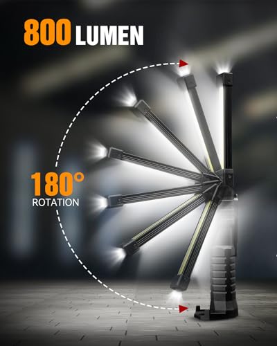 Rechargeable Magnetic Foldable LED Work Light 800 Lumens W108732