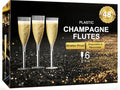 16 Pack 6oz Clear Champagne Flutes B8267