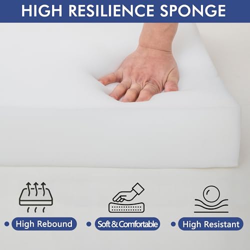Waterproof Outdoor Chair Cushions 19 x 19 Inch Set of 2 C26749