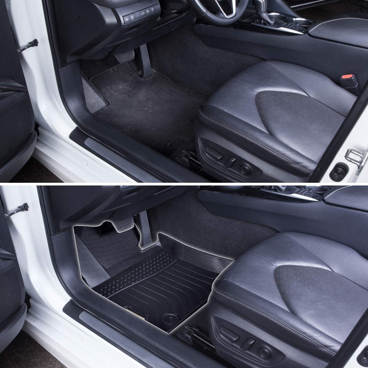 Black Heavy Duty All Weather Front and Rear Car Floor Mats A1067