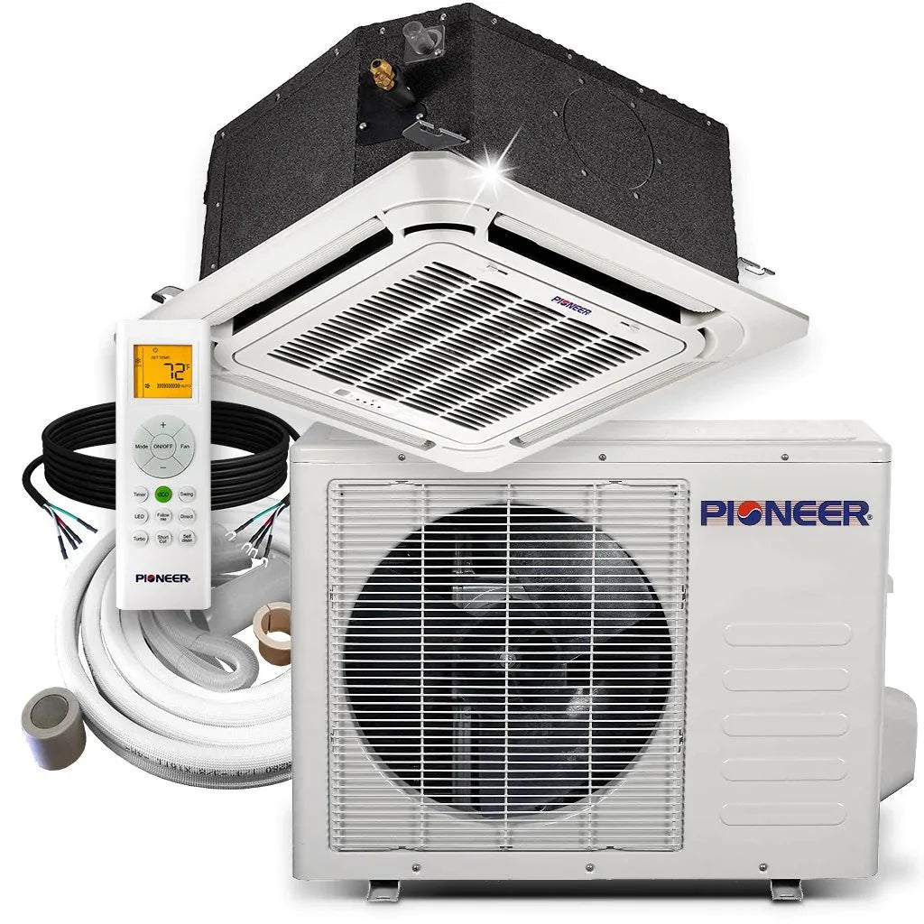 9,000 BTU 20 SEER 8-Way Compact Cassette Ductless Mini Split L3142