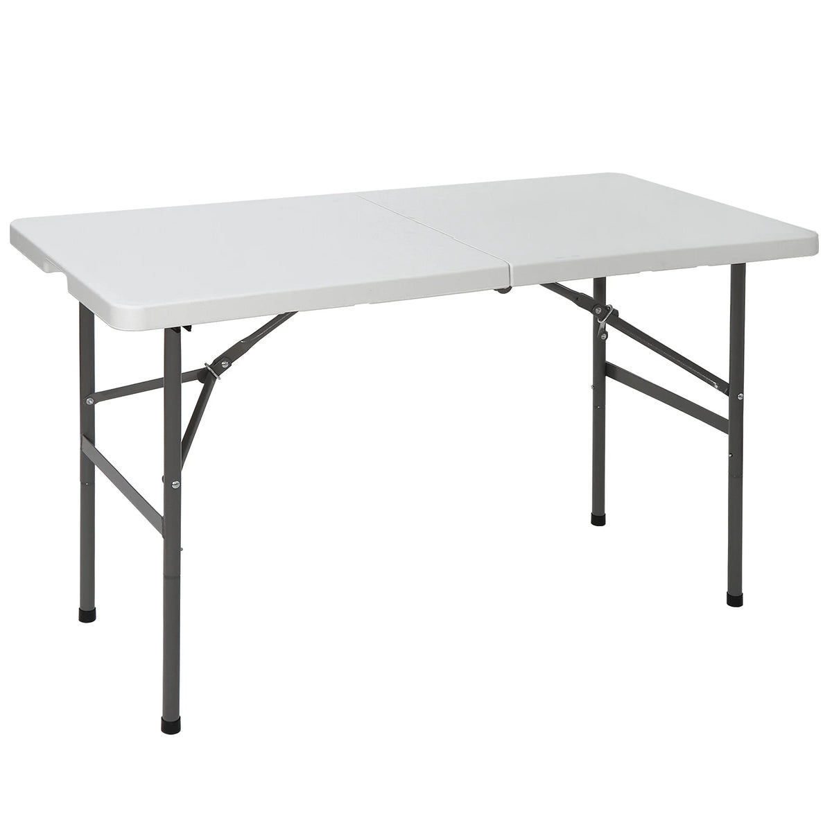 4FT White Plastic Folding Table J517832