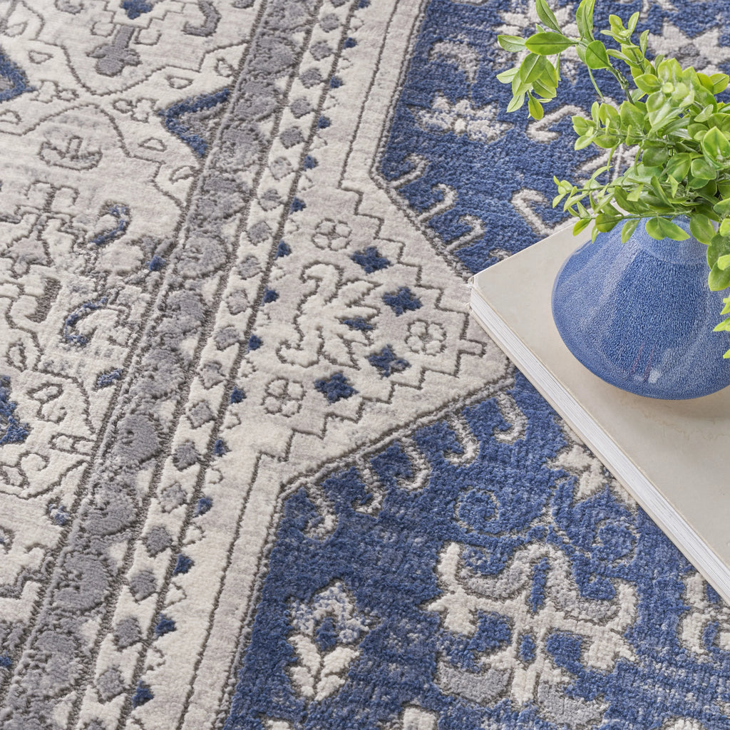 Persian Grey/Navy 8x10 Area Rug S124784