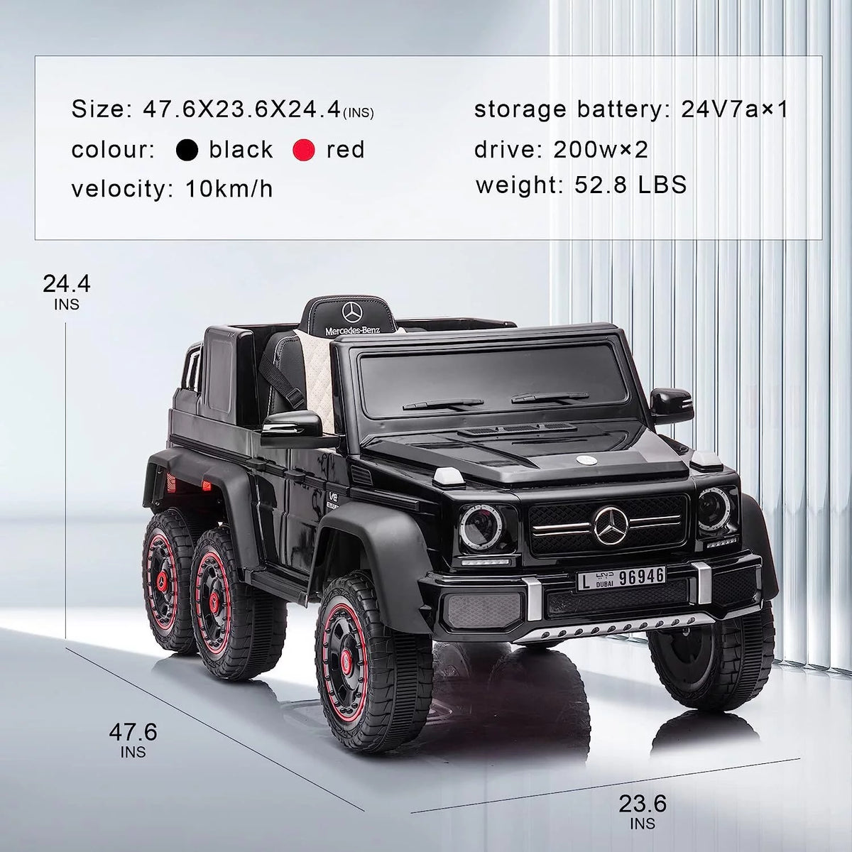24V 6 Wheels Electric Ride On Car with Remote Control E481