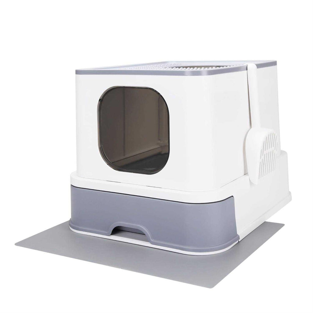 Large Top Entry Anti-Splashing Cat Litter Box with Lid D3951