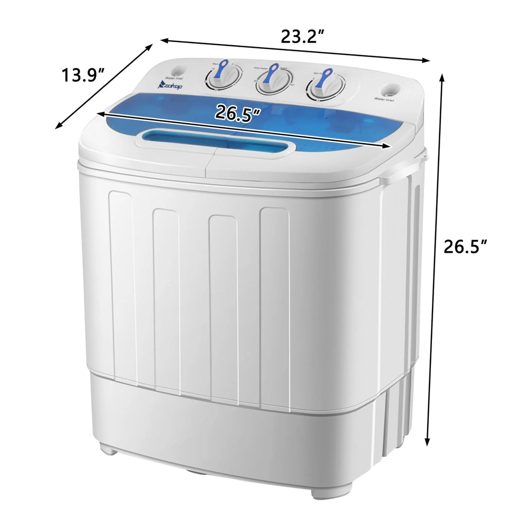 Portable Mini Compact Twin Tub 13.4lb Washing Machine P640972
