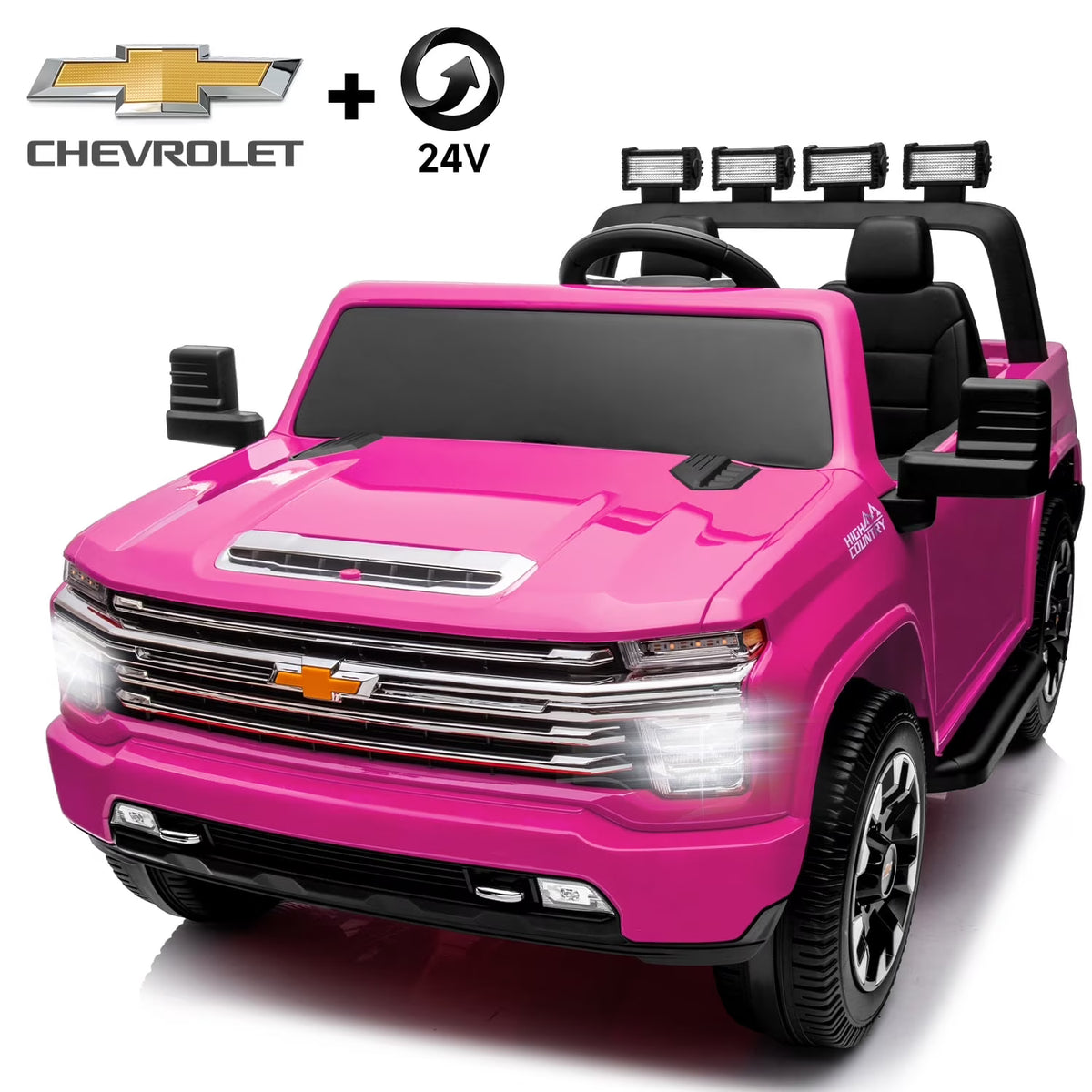 Pink 24V Ride on Car 2 Seater Electric Truck with Remote Control E3099