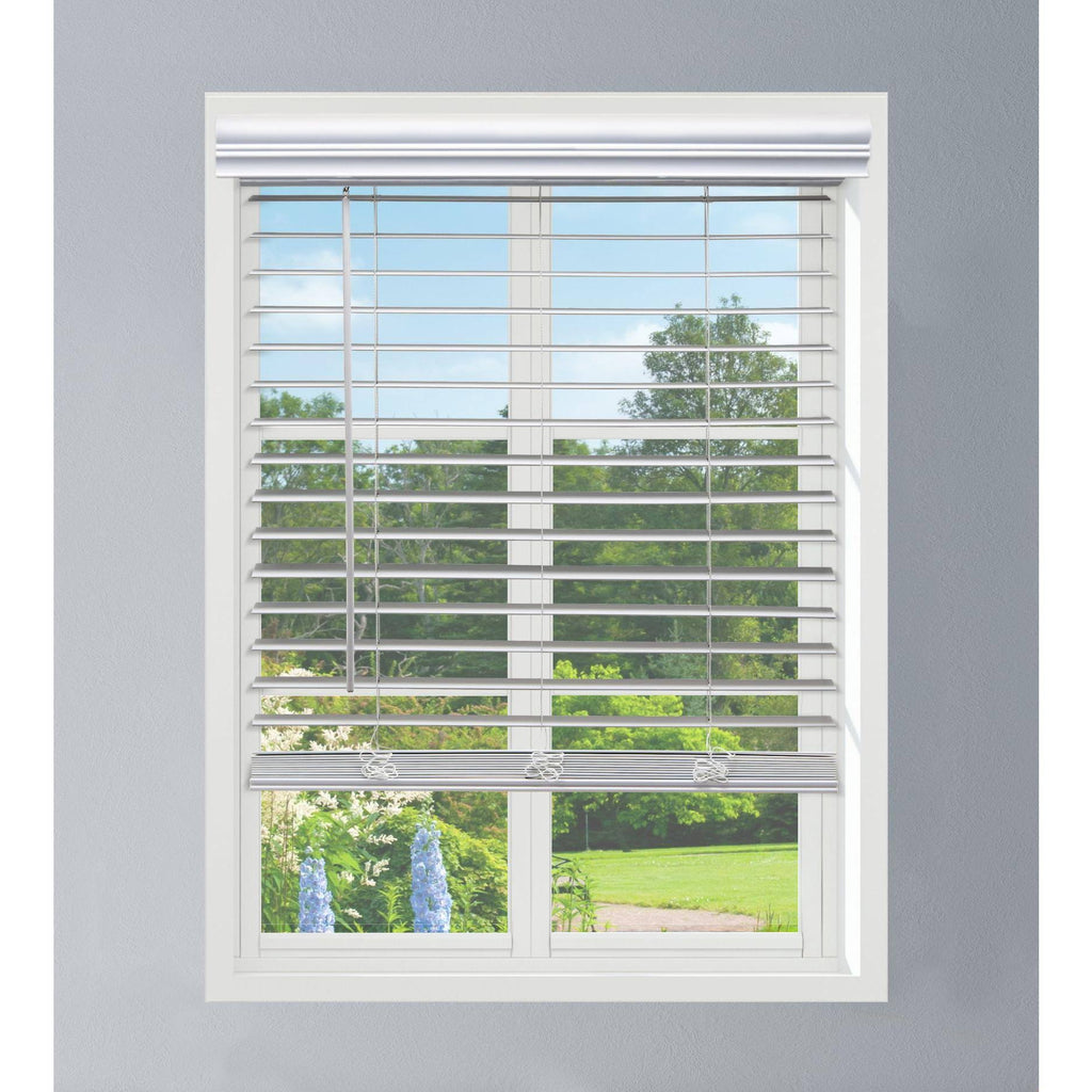 White Faux Wood Blinds T688584