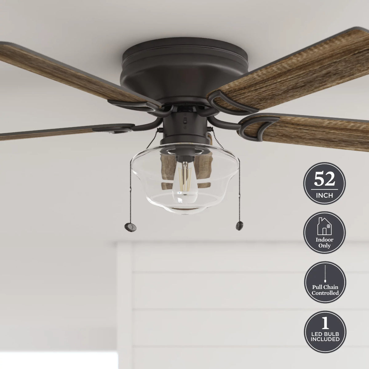 Bronze Indoor Ceiling Fan with Light N2461