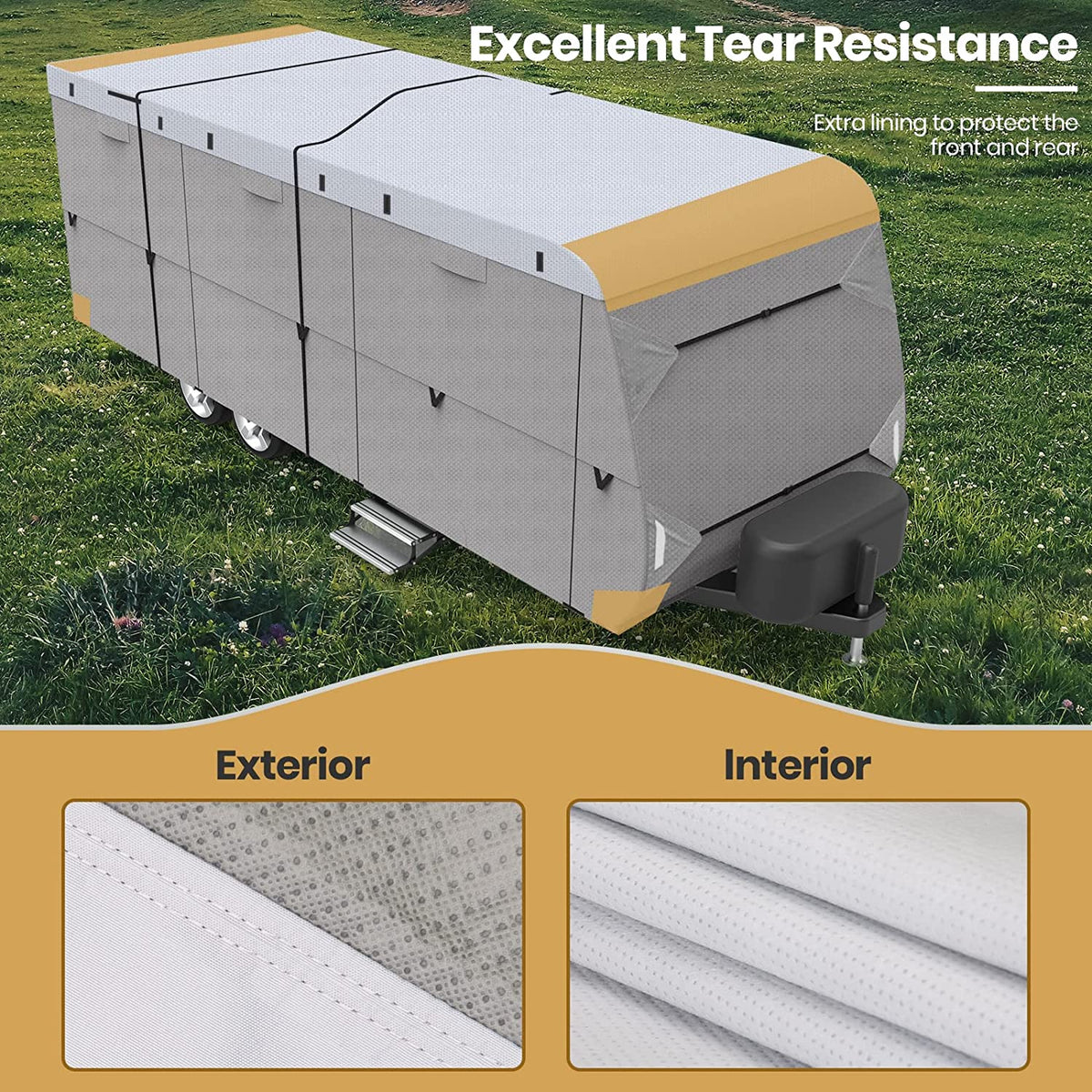 300D Travel Trailer RV Cover with 4 Tire Covers C15978