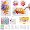 75 Pcs Foam Texture Painting Kit with 24 Acrylic Markers L887180