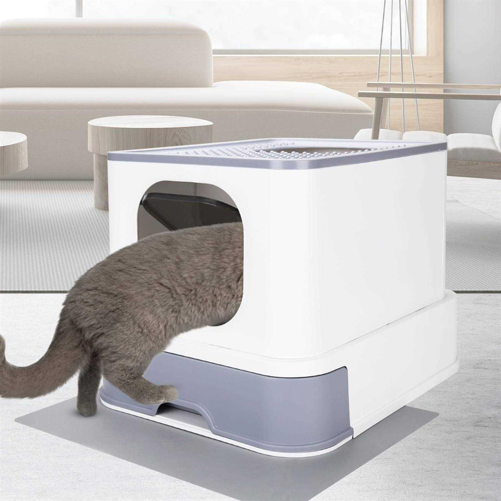 Large Top Entry Anti-Splashing Cat Litter Box with Lid D3951