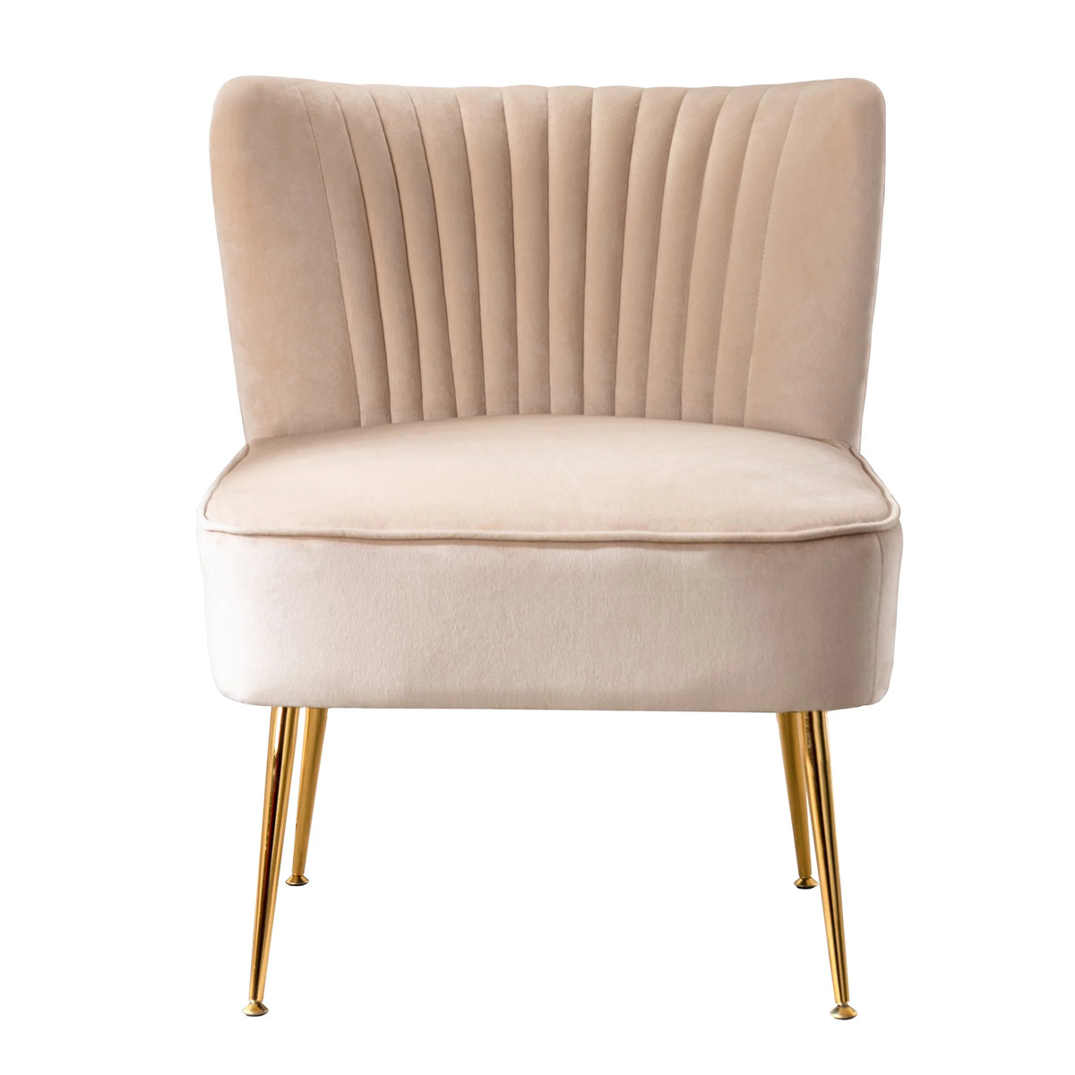 Tan Tufted Velvet Accent Chair X50100