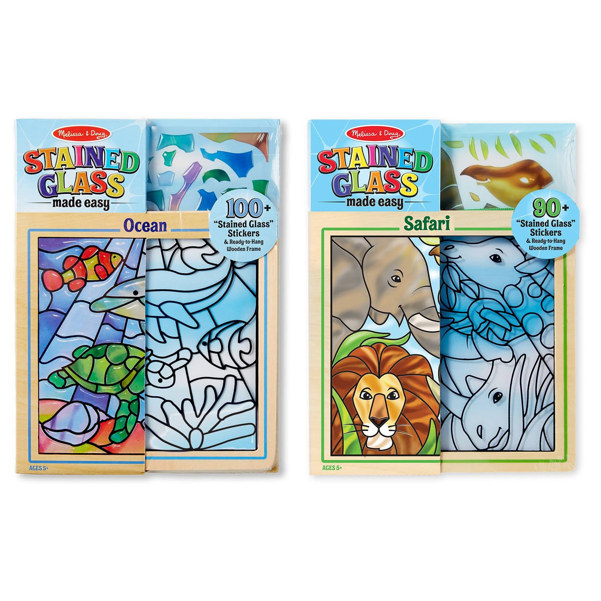 Stained Glass Made Easy Activity Kits Set: Ocean and Safari P242916