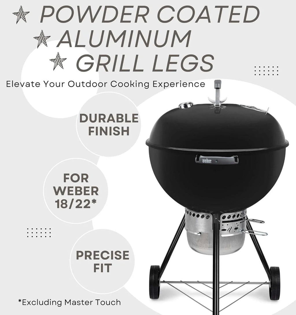 Black 22 Inch Charcoal Grill Front Leg Kit V831616