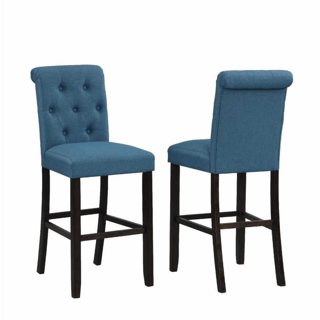 Solid Wood Barstool Set of 2 Gray W69478