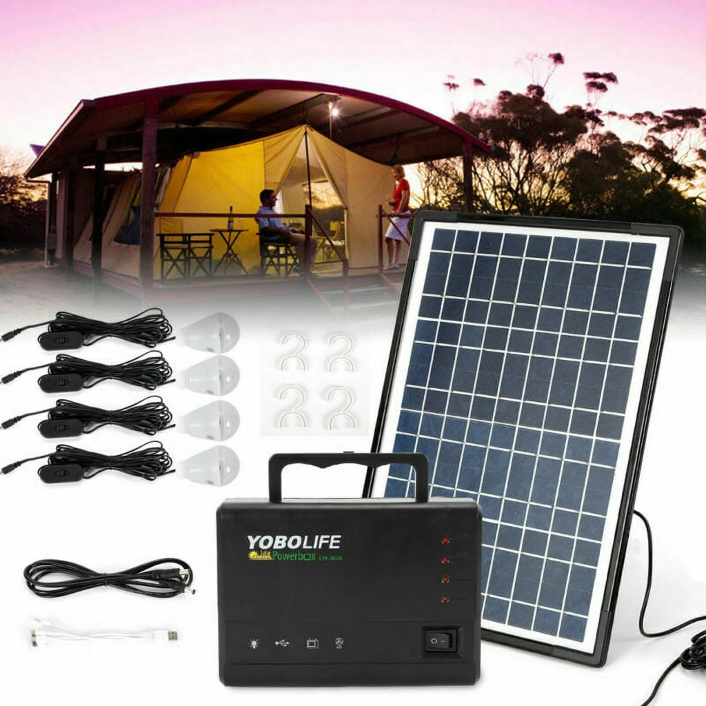 Portable Solar Panel Power Generator Kit I91874