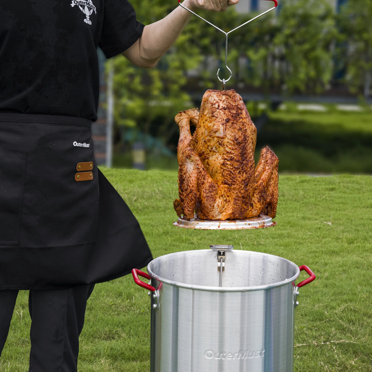 30 QT Turkey Fryer with Basket and Burner Set G490936