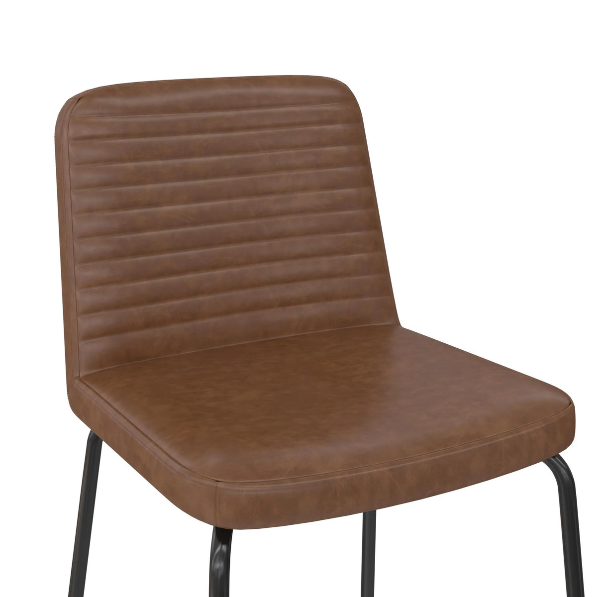 Camel Faux Leather Dining Chair, Set of 2 V41279