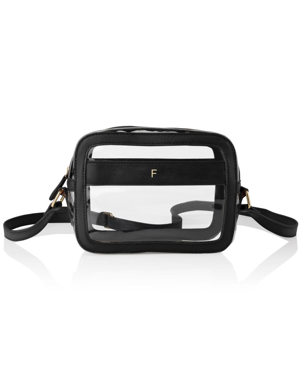Black Vegan Leather Crossbody Bag M99676
